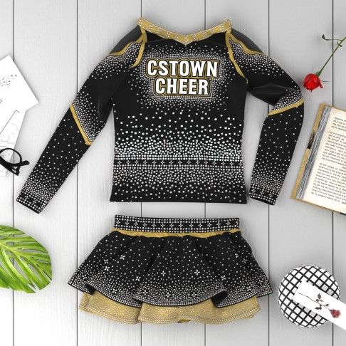 custom all star cheerleading uniforms black 6