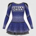 custom all star cheerleading uniforms blue