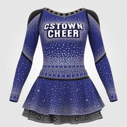 custom all star cheerleading uniforms blue 0