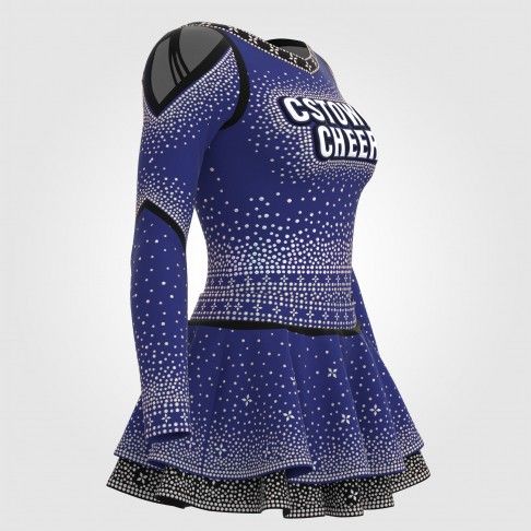 custom all star cheerleading uniforms blue 2