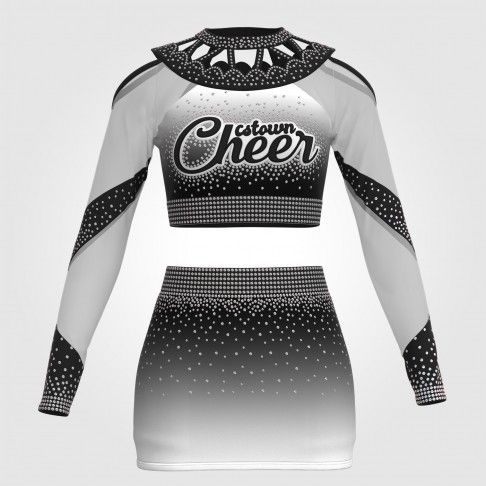 youth blue black and white cheerleading competitions uniforms black 0