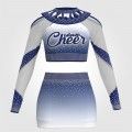 youth blue black and white cheerleading competitions uniforms blue