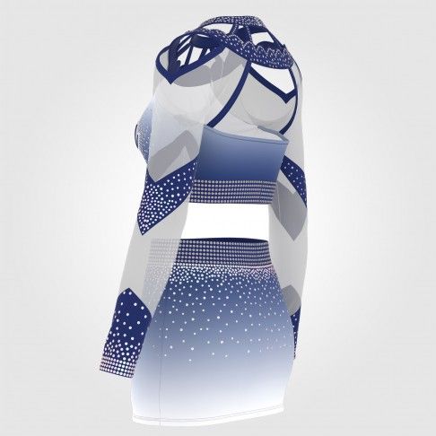 youth blue black and white cheerleading competitions uniforms blue 4