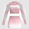 youth blue black and white cheerleading competitions uniforms pink