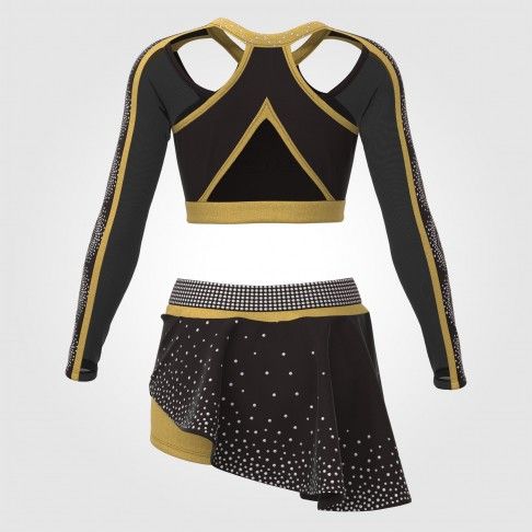 custom cheer leading competition shirts gold 1