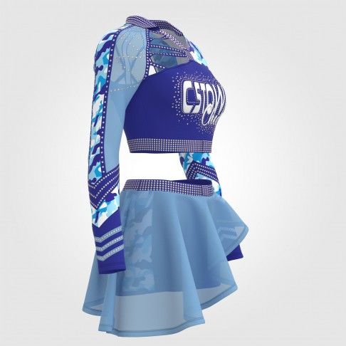 dance team custom cheer camp shirts blue 3