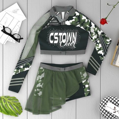 dance team custom cheer camp shirts green 6