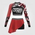 dance team custom cheer camp shirts red