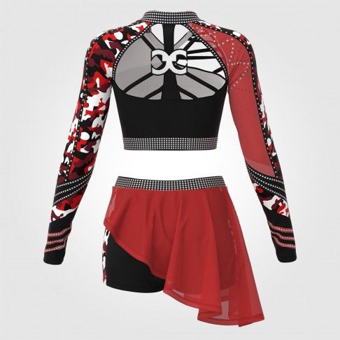 dance team custom cheer camp shirts red 1