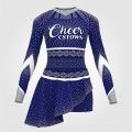 cheerleader long sleeve uniforms competition outfits blue