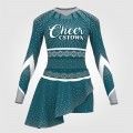 cheerleader long sleeve uniforms competition outfits green
