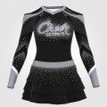 cheer championship shirts pink pleated cheerleading uniforms black