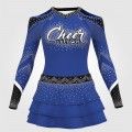 cheer championship shirts pink pleated cheerleading uniforms blue