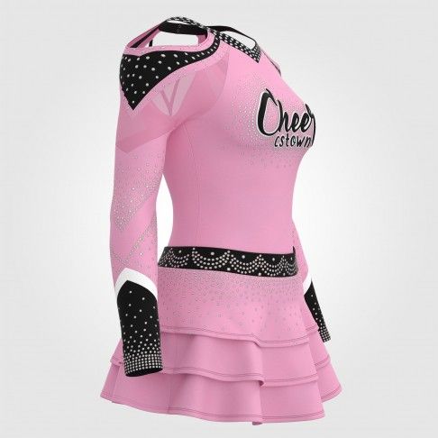 cheer championship shirts pink pleated cheerleading uniforms pink 3