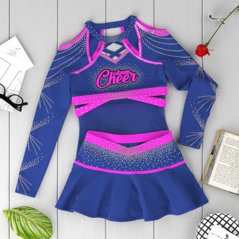 diy cheerleading competition uniform blue 6