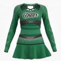 diy cheerleading competition uniform green