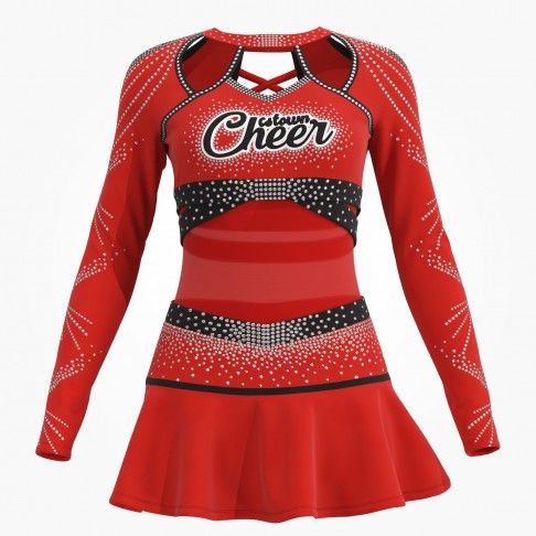 diy cheerleading competition uniform red 0