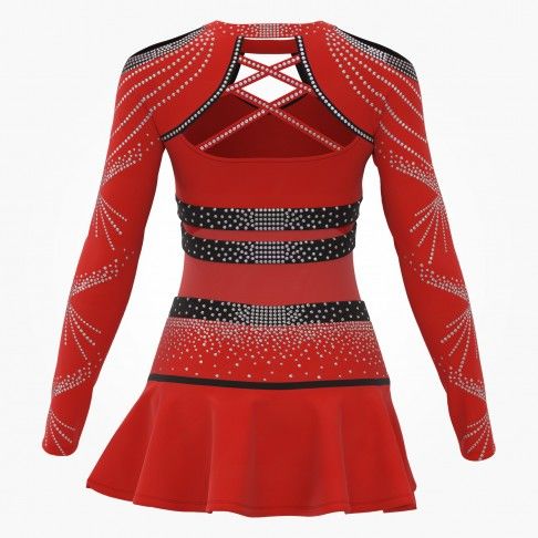diy cheerleading competition uniform red 1