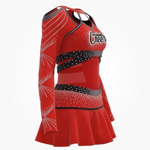 diy cheerleading competition uniform red 3