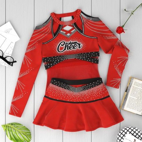 diy cheerleading competition uniform red 6