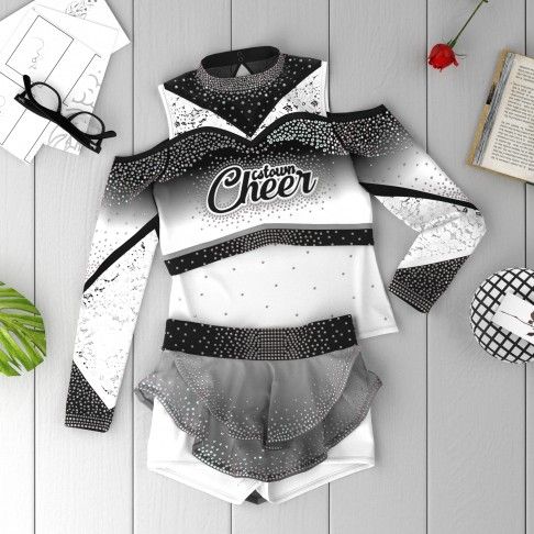 wholesale diy  cheerleading competition outfit black 6