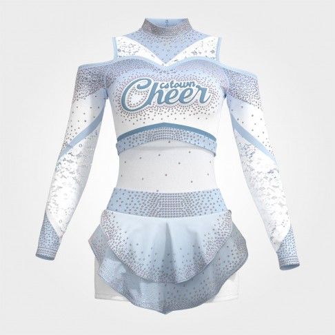 wholesale diy  cheerleading competition outfit blue 0