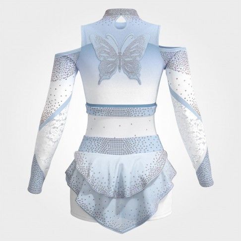 wholesale diy  cheerleading competition outfit blue 1
