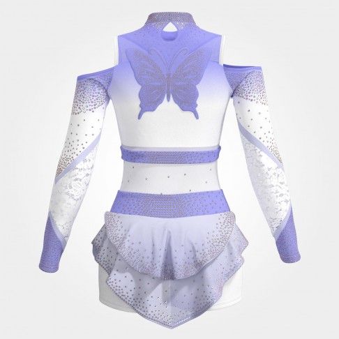 wholesale diy  cheerleading competition outfit purple 1