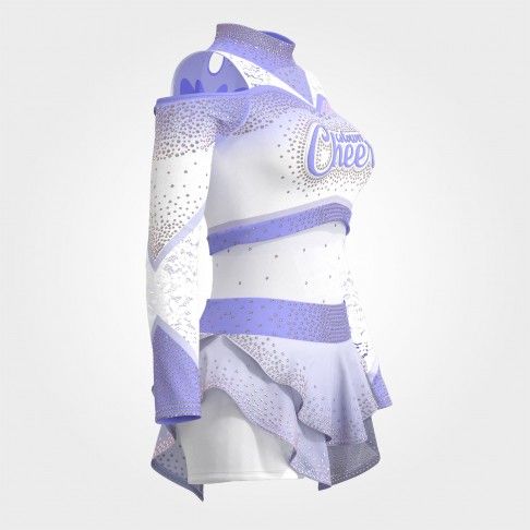 wholesale diy  cheerleading competition outfit purple 3