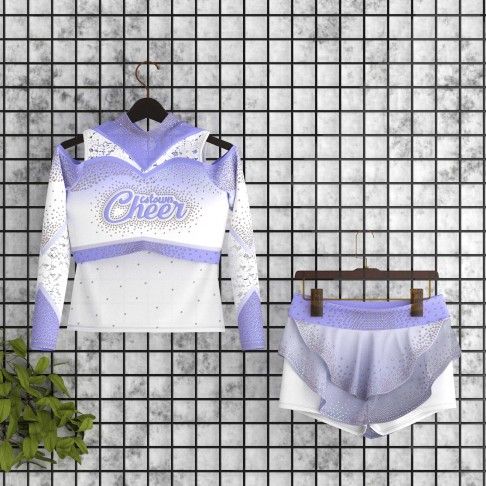 wholesale diy  cheerleading competition outfit purple 5