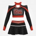 design your own red black and white cheerleading competitions uniform red