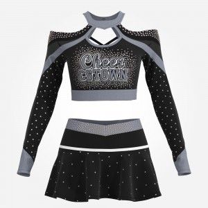 design your own red black and white cheerleading competitions uniform