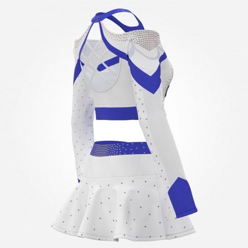 design your own red black and white cheerleading competitions uniform white 4