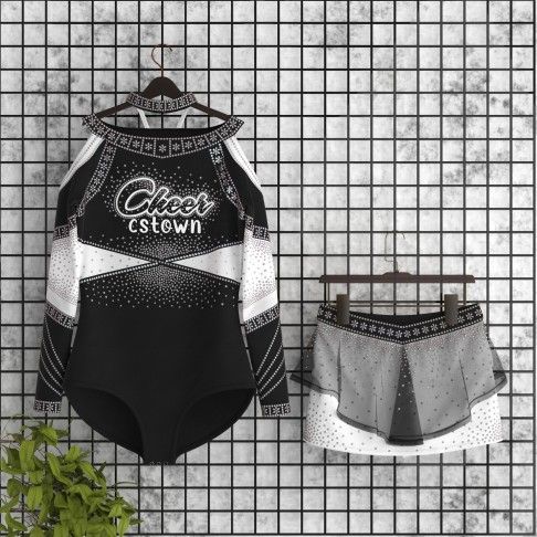 design your own orange competition cheer outfits black 5