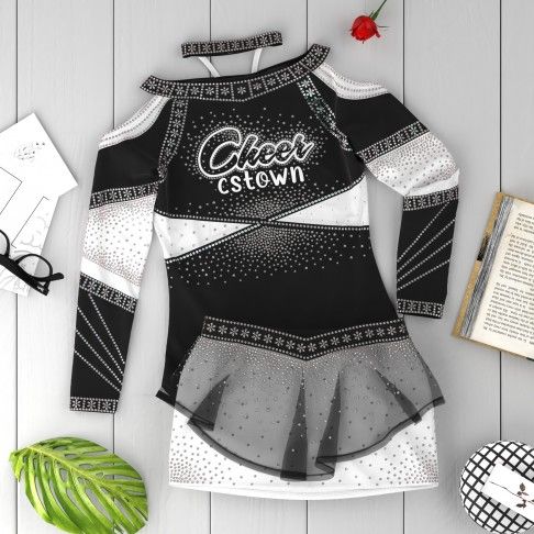 design your own orange competition cheer outfits black 6