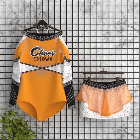design your own orange competition cheer outfits orange 5