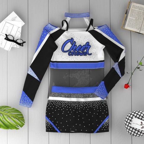 red white and blue cheerleading competition uniforms black 6