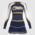custom maroon and gold competition cheer uniforms blue