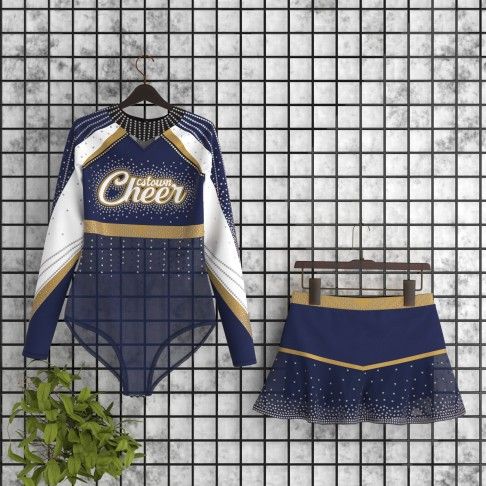 custom maroon and gold competition cheer uniforms blue 5