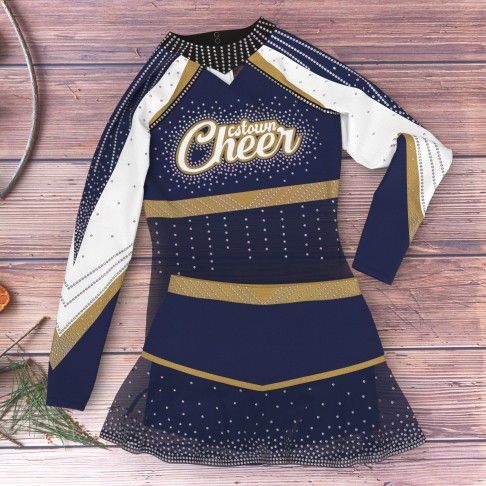custom maroon and gold competition cheer uniforms blue 6