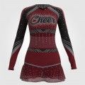 custom maroon and gold competition cheer uniforms red
