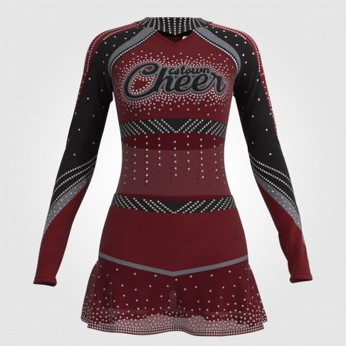 custom maroon and gold competition cheer uniforms red 0