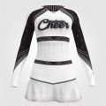 custom maroon and gold competition cheer uniforms white