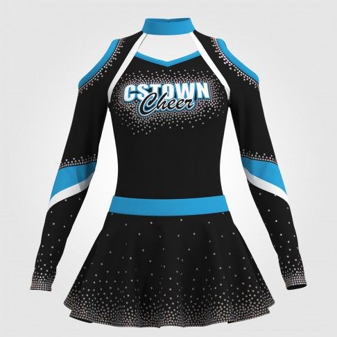 blue turtleneck cheerleading uniform blue 0