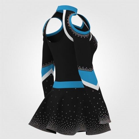 blue turtleneck cheerleading uniform blue 4