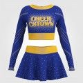 black and yellow top cheer dance costume blue