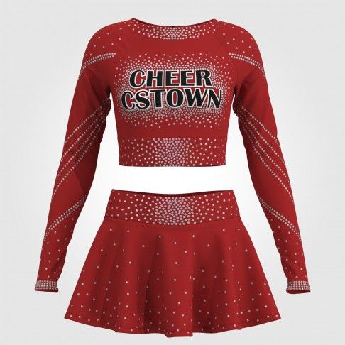 black and yellow top cheer dance costume red 0