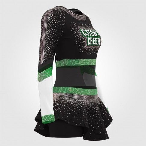 diy glitter cheer clothes black 3