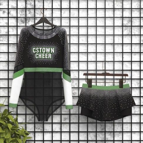 diy glitter cheer clothes black 5