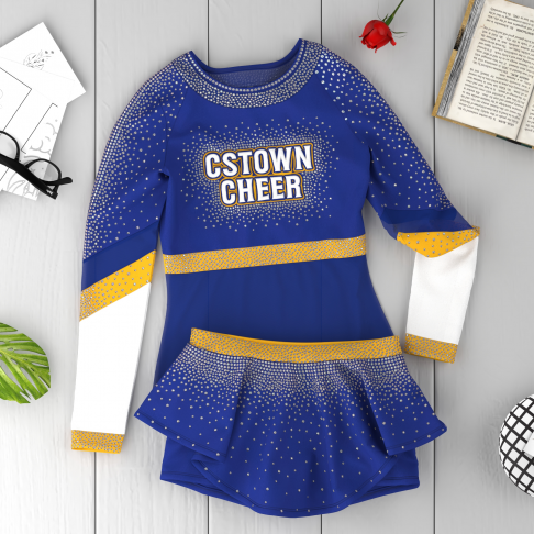 diy glitter cheer clothes yellow 6